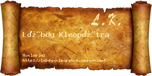 Lábdy Kleopátra névjegykártya